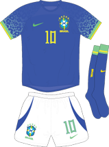 Brazil team jersey kit 2 (c) Soccerphile.