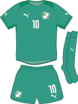Ivory Coast team jersey kit 2 (c) Soccerphile.
