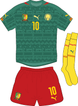 Cameroon team jersey kit 1 (c) Soccerphile.