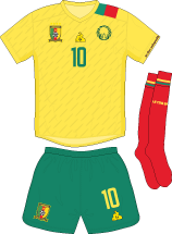 Cameroon team jersey kit 2 (c) Soccerphile.