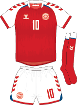 Denmark team jersey kit 1 (c) Soccerphile.