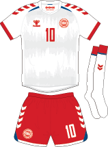 Denmark team jersey kit 2 (c) Soccerphile.