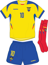 Ecuador team jersey kit 1 (c) Soccerphile.