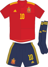 Spain team jersey kit 1 (c) Soccerphile.