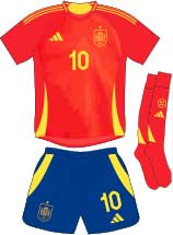 Spain team jersey kit 1 (c) Soccerphile.