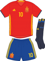Spain team jersey kit 1 (c) Soccerphile.