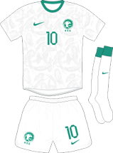 Saudi Arabia team jersey kit 1 (c) Soccerphile.