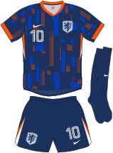 Netherlands team jersey kit 2 (c) Soccerphile.