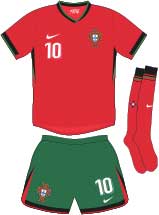 Portugal team jersey kit 1 (c) Soccerphile.