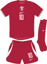 Qatar team jersey kit 1 (c) Soccerphile.