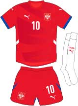Serbia team jersey kit 2 (c) Soccerphile.