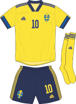 Sweden team jersey kit 1 (c) Soccerphile.