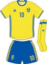 Sweden team jersey kit 1 (c) Soccerphile.