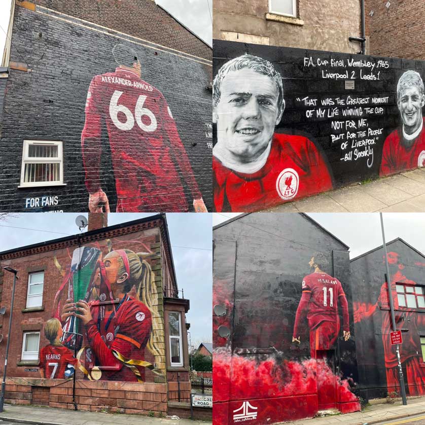 Montage of murals.