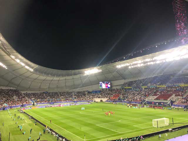 Qatar v China at Khalifa International Stadium.