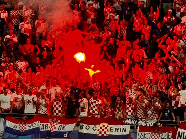 Croatia fans in Leipzig.