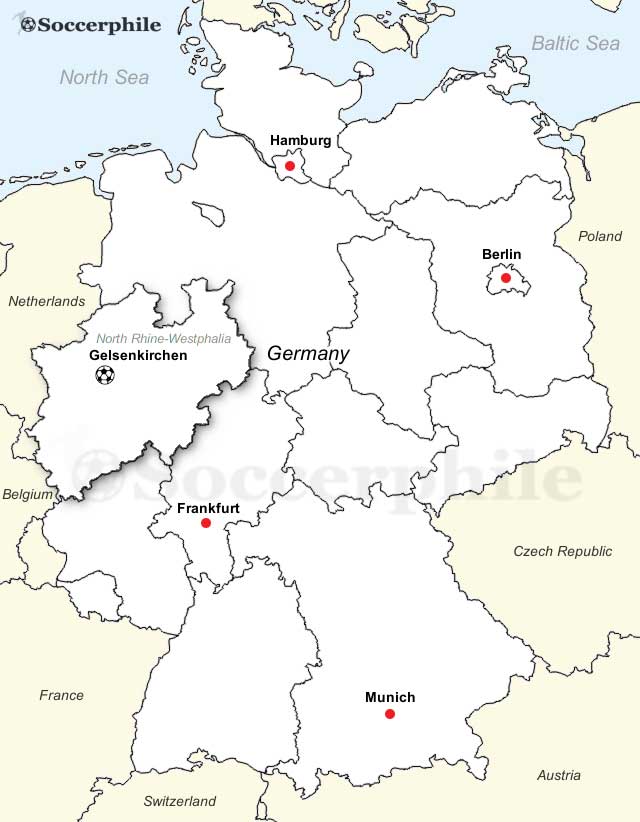 Gelsenkirchen Football Stadium Map.