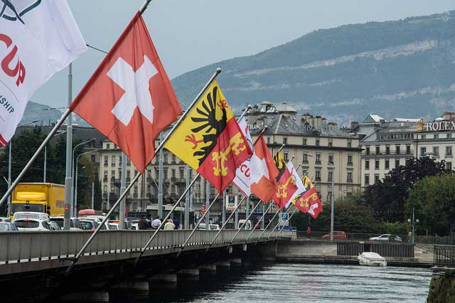 Night, Geneva, Switzerland.