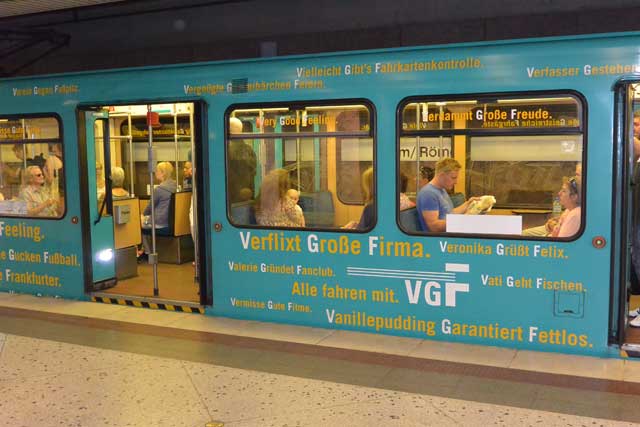 U-Bahn, Frankfurt, Germany.