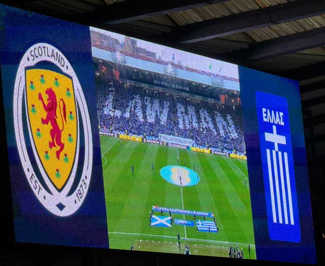 Denis Law tribute at Hampden Park.