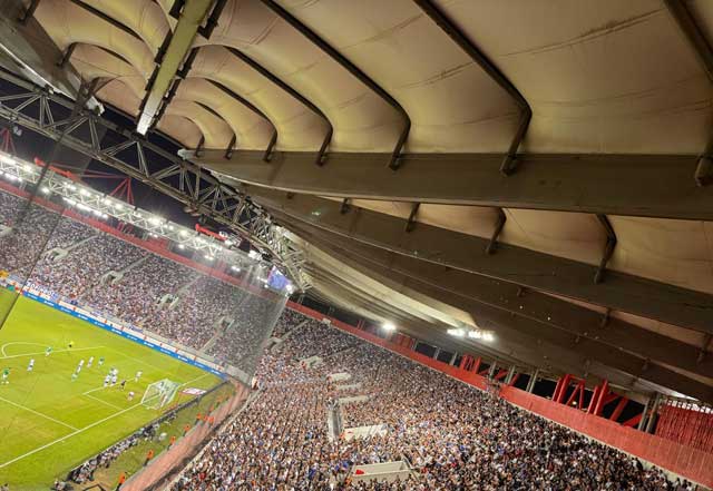 The new stadium opened in 2004.
