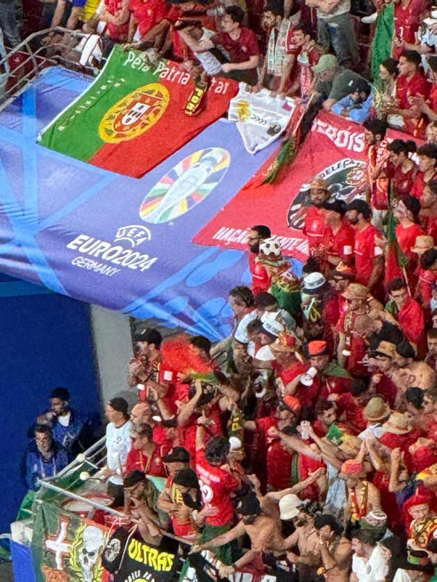 Portugal fans, Leipzig Stadium.
