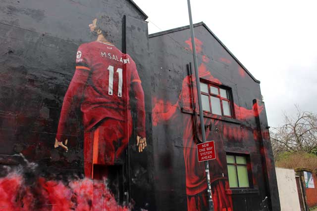 Mural of Mo Salah.
