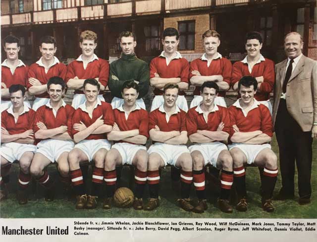 Manchester United with Matt Busby in 1957.