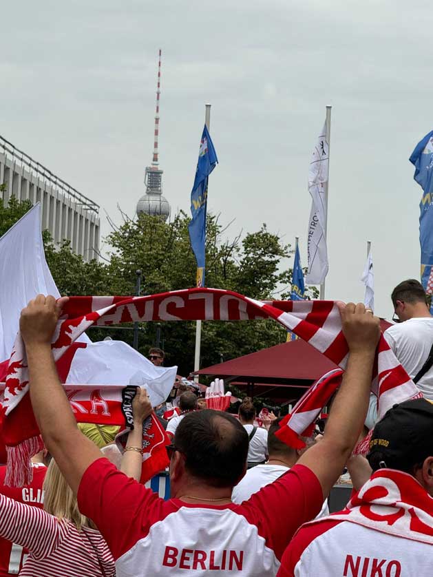 Poland fans at Berlin's Olympiastadion.