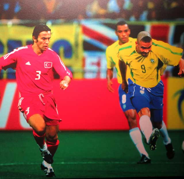 Ronaldo in action in the World Cup 2002 semifinal v Turkey.