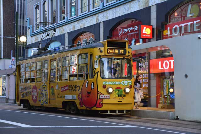 Sapporo tram, Hokkaido, Japan.