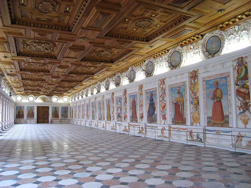 Interior of Schloss Ambras, Innsbruck, Austria.