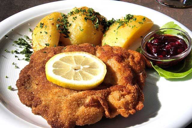 Austrian food - Schnitzel.