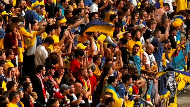 Belgium v Ukraine in Stuttgart.