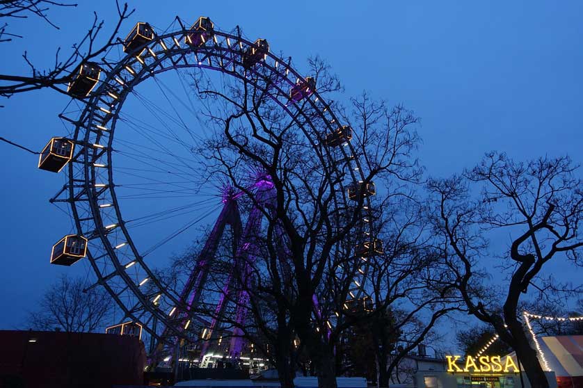 Ferris Wheel (Riesenrad) on Prater Vienna, Austria.
