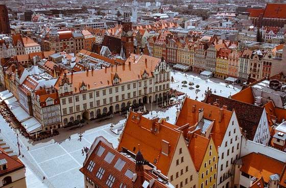 Wroclaw Old Town, Poland.