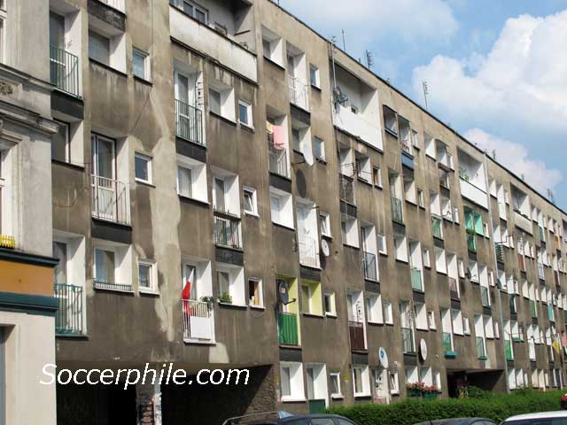 Drab apartment blocks, Wrocław.