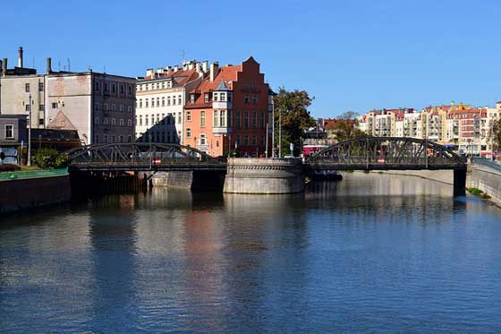 Bridges are a feature of the city.