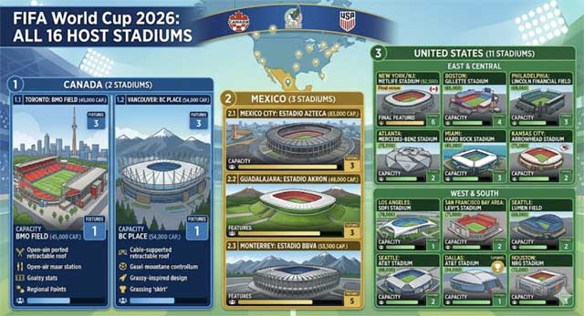World Cup 2026 stadiums.