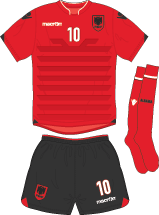 Albania team jersey kit 1 (c) Soccerphile.