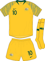 Australia team jersey kit 1 (c) Soccerphile.