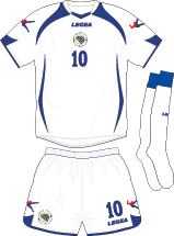 Bosnia - Herzegovina team jersey kit 1 (c) Soccerphile.