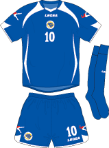 Bosnia - Herzegovina team jersey kit 2 (c) Soccerphile.