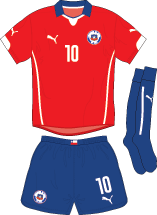 Chile team jersey kit 1 (c) Soccerphile.
