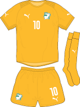 Ivory Coast team jersey kit 1 (c) Soccerphile.