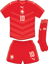 Czech Republic team jersey kit 1 (c) Soccerphile.