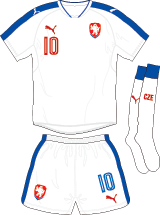 Czech Republic team jersey kit 1 (c) Soccerphile.