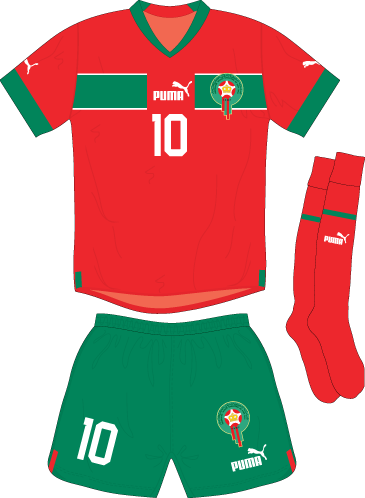 Morocco home jersey 2022.