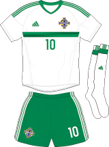 Northern Ireland team jersey kit 1 (c) Soccerphile.