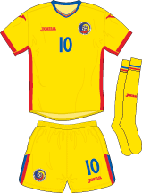 Romania team jersey kit 1 (c) Soccerphile.